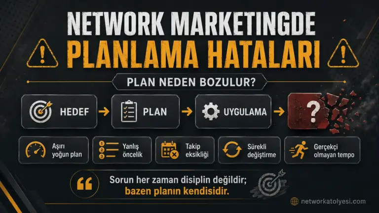 Network Marketingde Planlama Hataları Plan Neden Bozulur